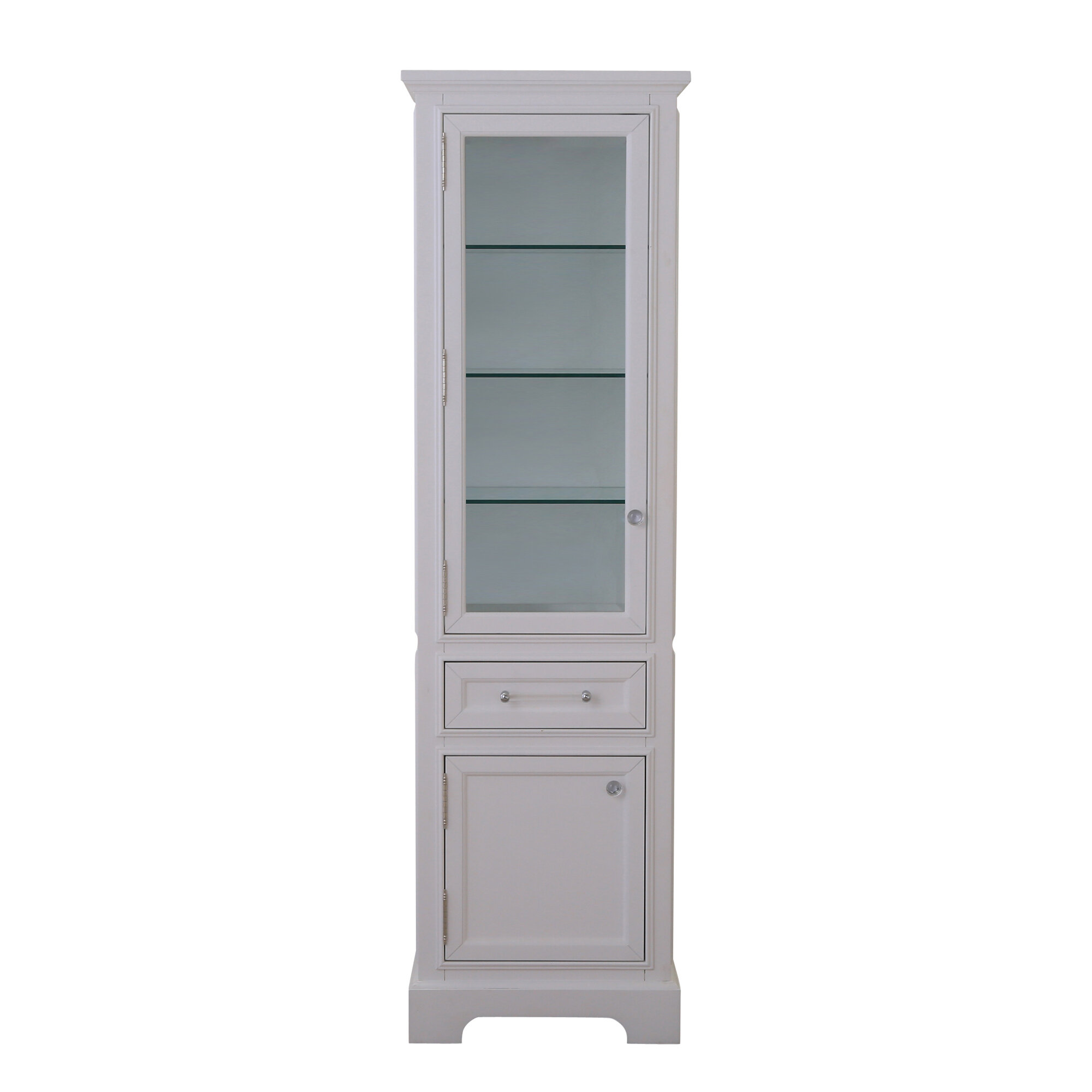 Wade Logan® Anchita Solid Wood Freestanding Linen Cabinet & Reviews ...