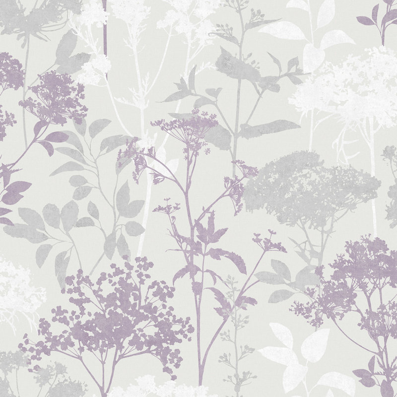 Ebern Designs Clark Silhouette Floral 33 L X 20 5 W Wallpaper