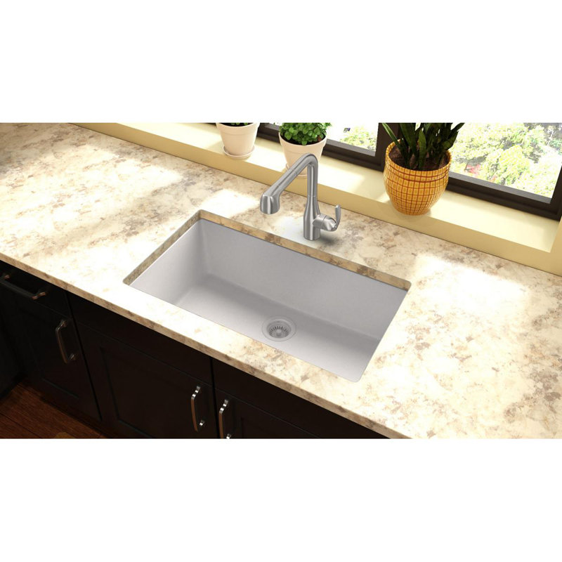 Elkay Quartz Classic 33 quot x 18 quot Undermount Kitchen Sink Reviews Wayfair