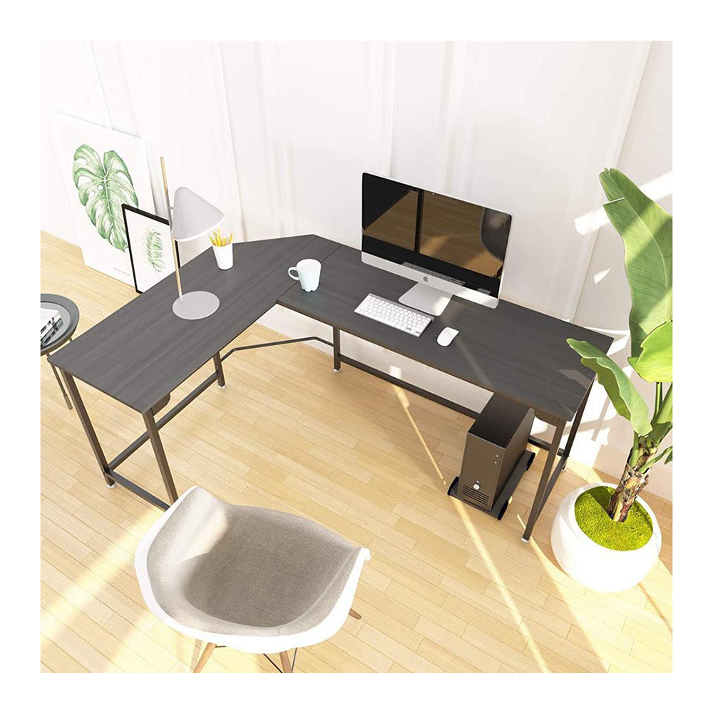 Latitude Run® LShaped Corner Computer Desk PC Laptop Study Desk Home