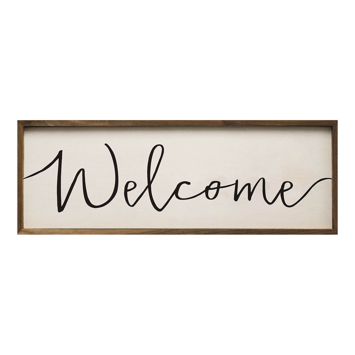 Union Rustic Simple Welcome By Morgan Larue Picture Frame Textual Art Print On Wood Reviews Wayfair