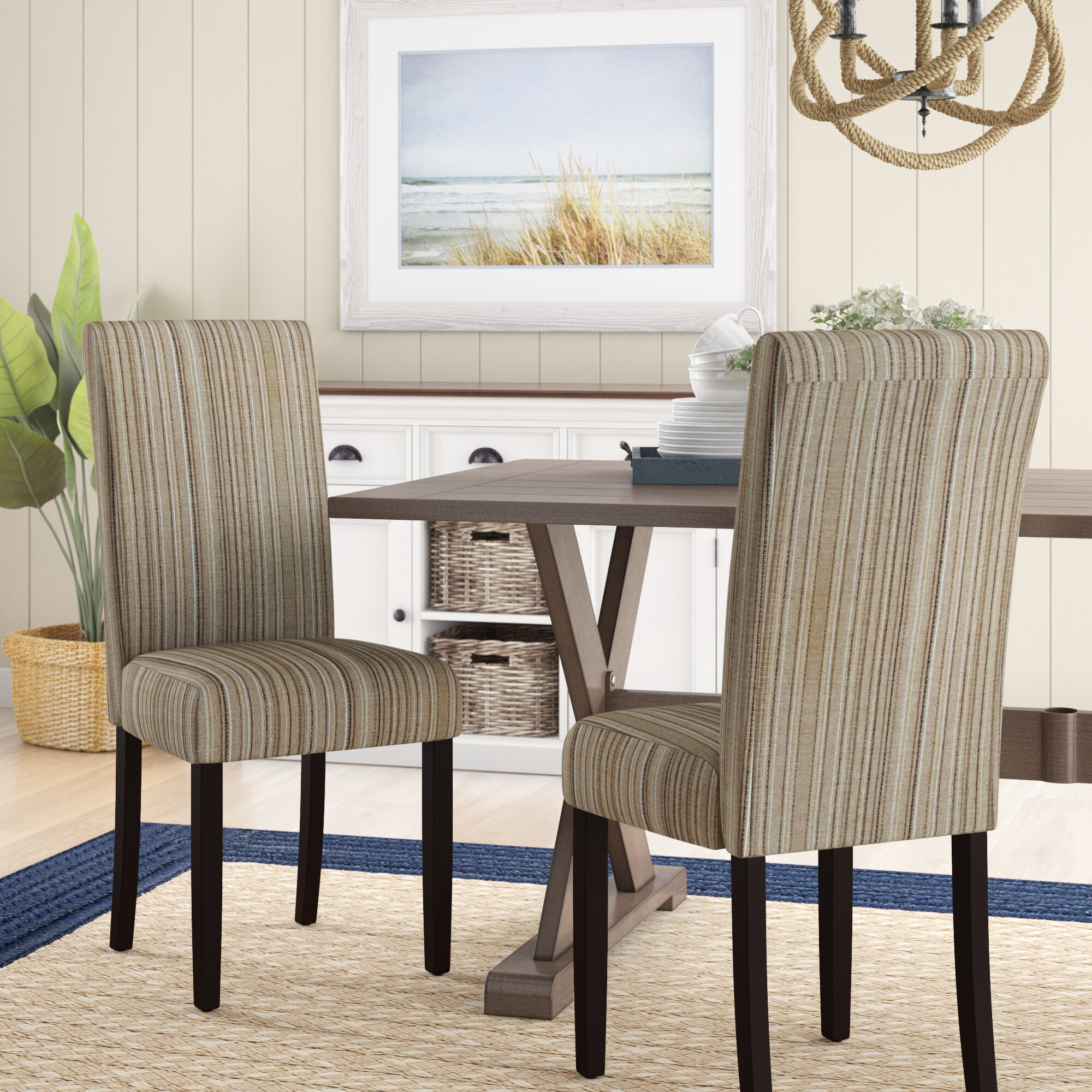 Parsons Striped Accent Chairs You Ll Love In 2021 Wayfair