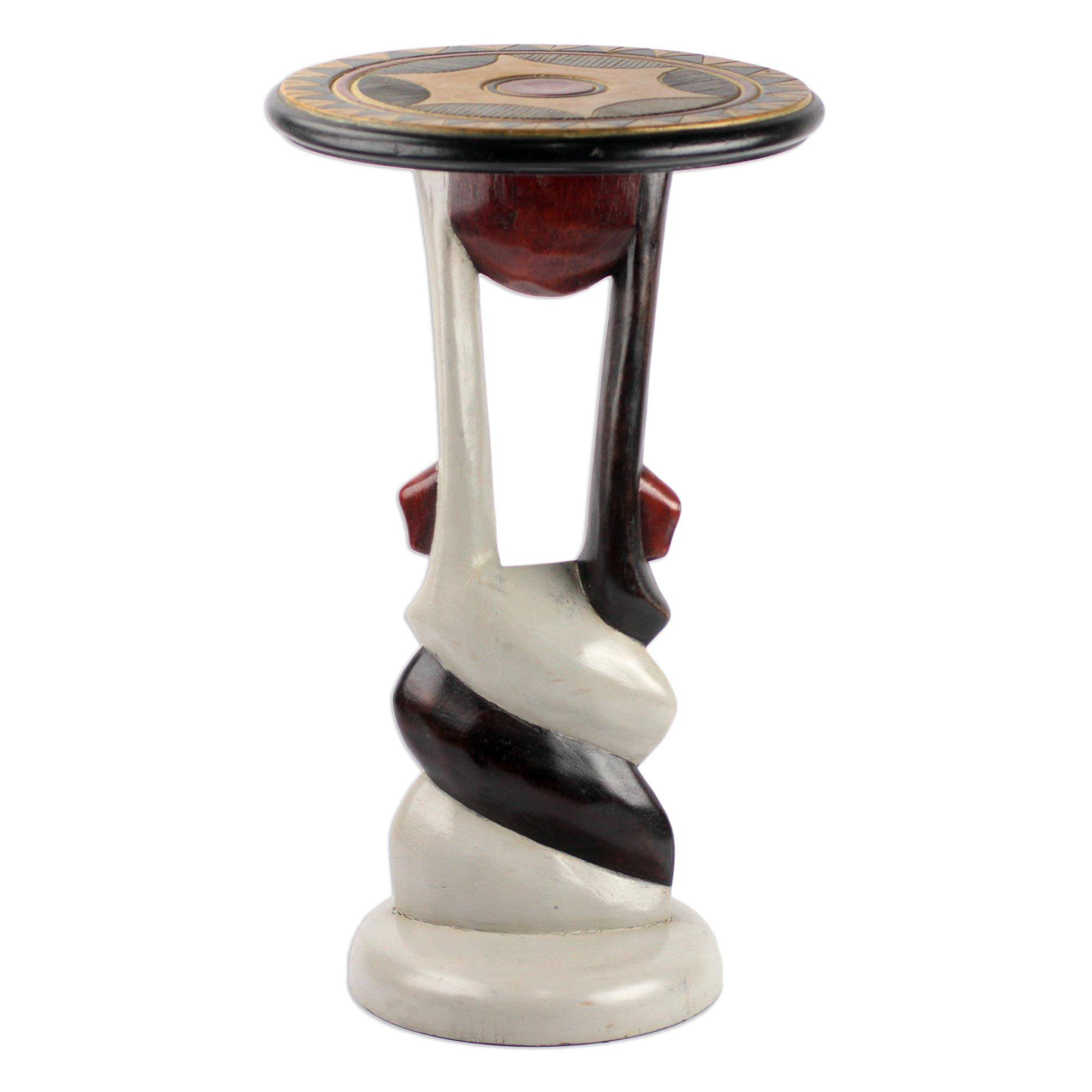 Bloomsbury Market Penem African Twist Wood End Table Wayfair