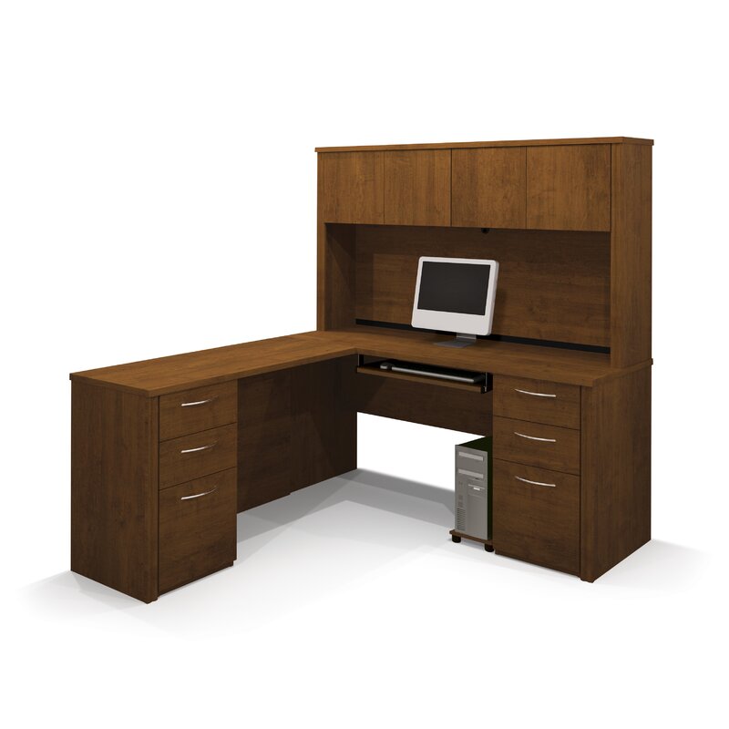 Latitude Run Karyn Reversible L-Shape Desk with Hutch & Reviews | Wayfair