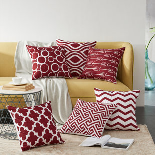Wayfair red throw pillows clearance
