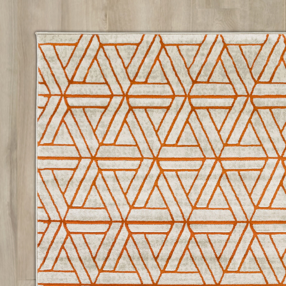 Langley Street Ginsberg Light Gray Burnt Orange Area Rug Birch Lane