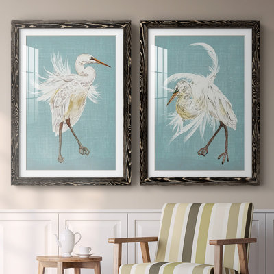 Heron Plumage III - 2 Piece Picture Frame Print on Canvas