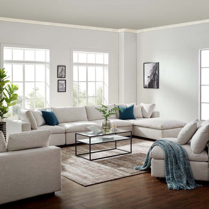 Trule Teen Commix Down Filled Overstuffed 5 Piece Sectional Sofa