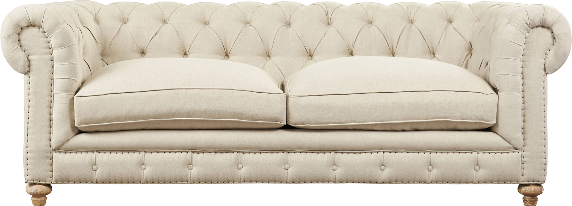 Tufted Linen Chesterfield Sofa #chesterfield #sofa #tufted #linensofa