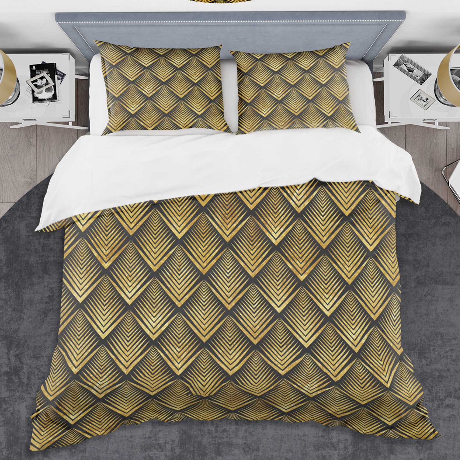 art deco duvet cover set