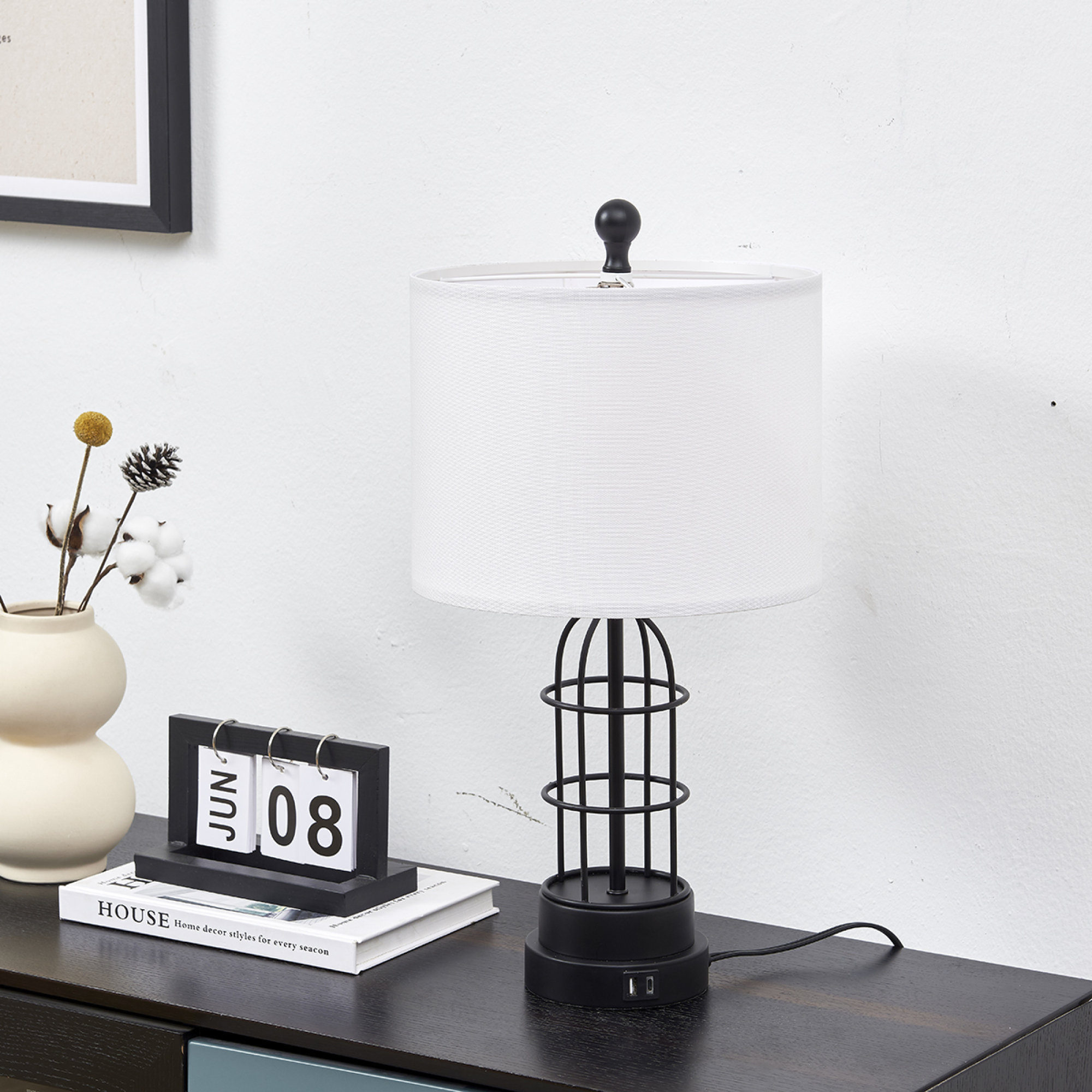 Hokku Designs Galway Metal USB Table Lamp Wayfair