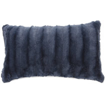blue fluffy pillows