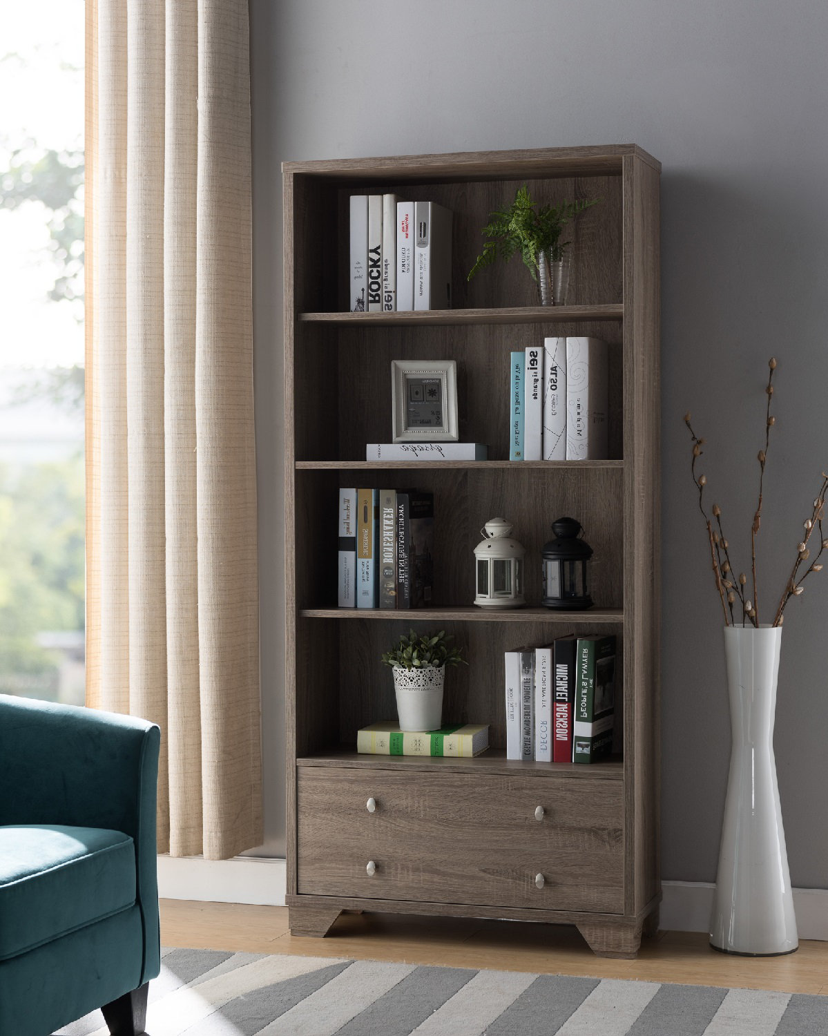 Gracie Oaks Platzer 68'' H x 31'' W Standard Bookcase Wayfair