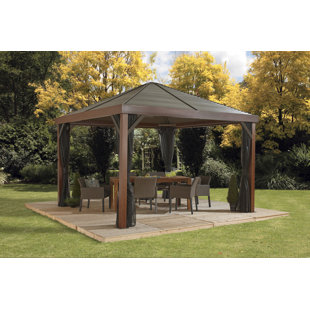 Go to store & view more images South Beach 12 Ft. W x 12 Ft. D Aluminum Patio Gazebo by Sojag