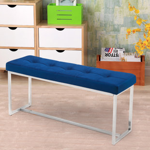 Go to store & view more images Everly Quinn Chiara Stainless Steel Entryway Bottom Long Upholstered Bench