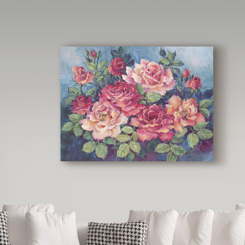 Charlton Home Victorian Roses Acrylic Painting Print On Wrapped