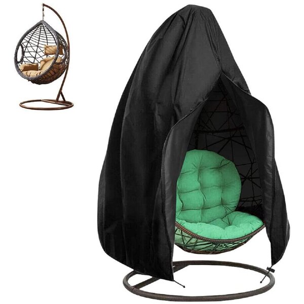 Patio Hanging Chair Covers Oxford Fabric Rattan Wicker Cocoon Egg Chair Cover Garden Furniture Seat Cover with Elastic Drawstrings