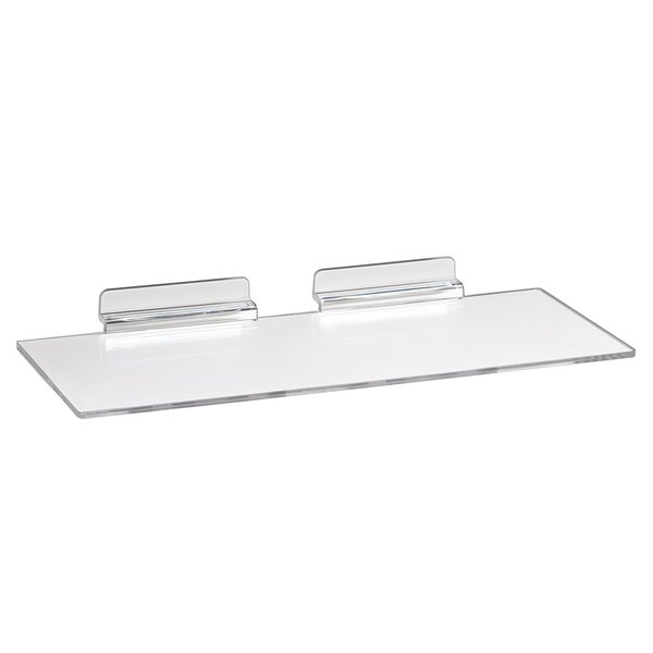 Clear Slatwall Shelves 4 Inch x 10 Inch Set of 12 Retail Display 
