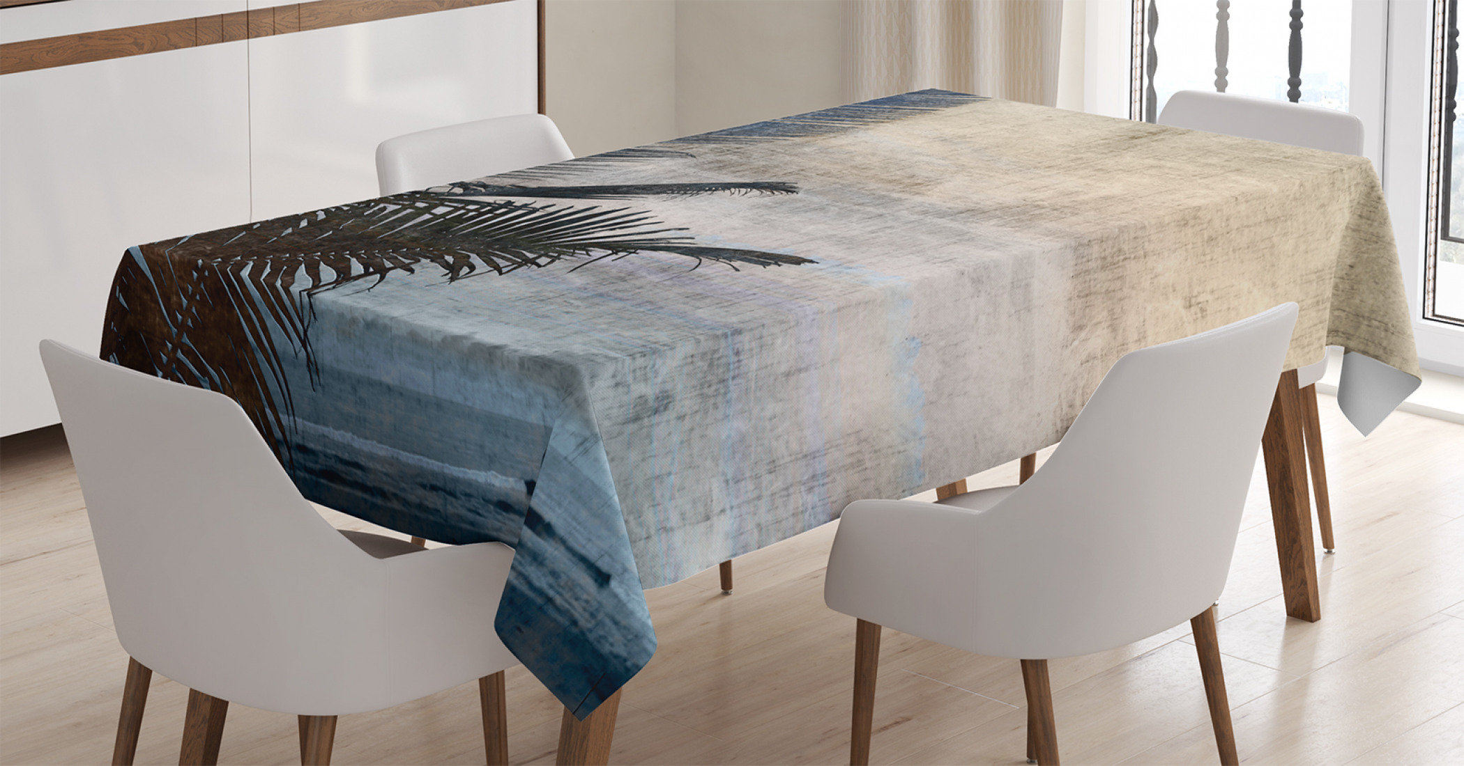 East Urban Home Ambesonne Hawaiian Tablecloth Palm Tree Leaves On