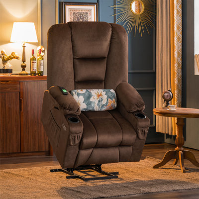 Power Lift Recliner Chair with Massage and Heat, Fabric