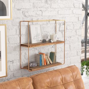 Foundry Select Behnke Metal/Mango Wood 3 Piece Wall Shelf Set 