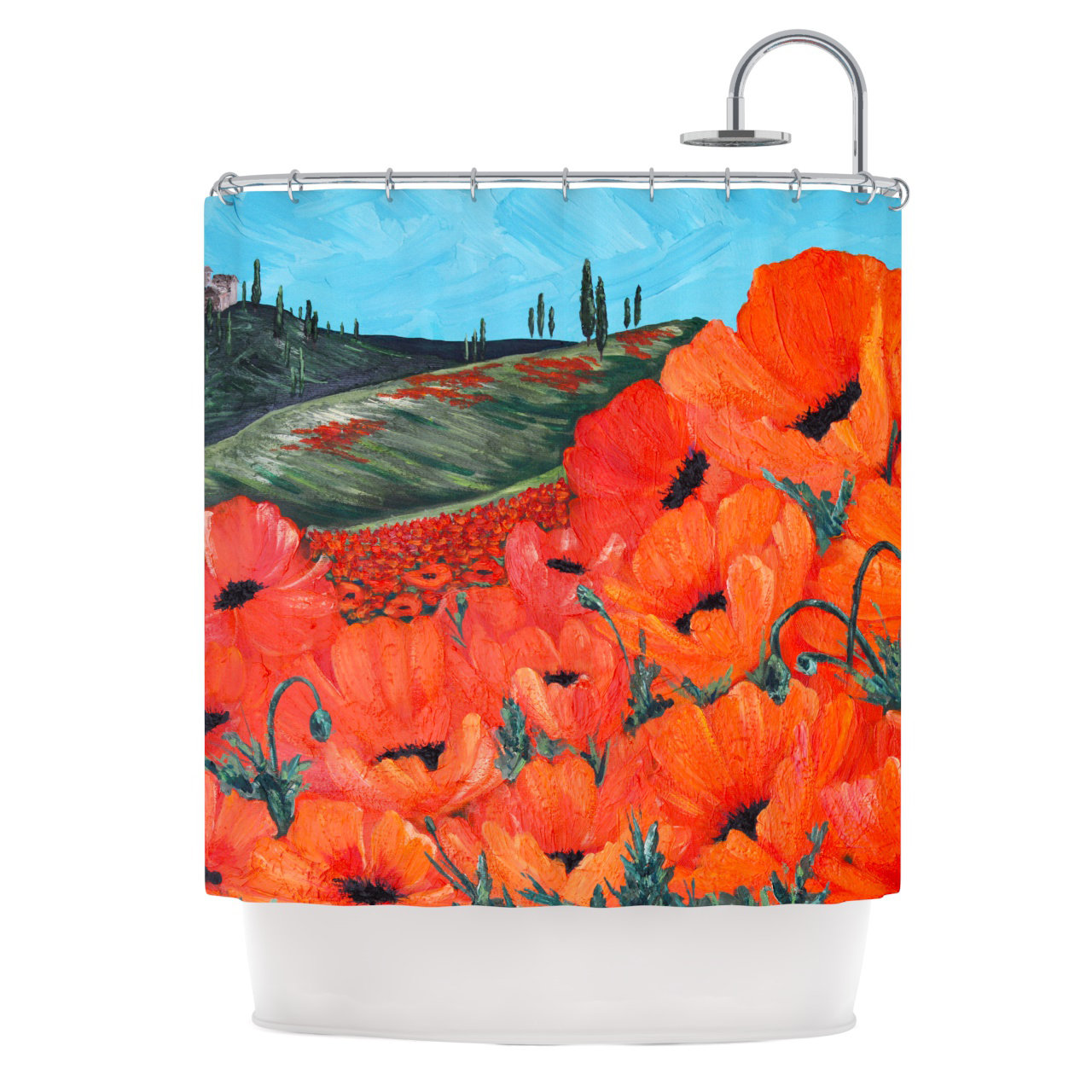 Kess Inhouse Poppies Shower Curtain Wayfair