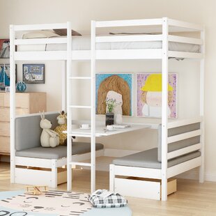 kids beds with desk underneath
