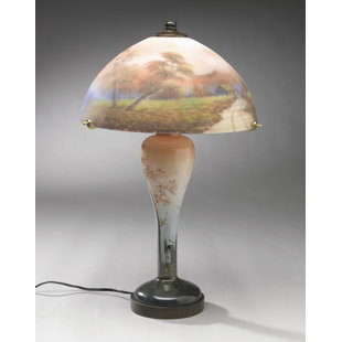 reverse hand painted table lamps