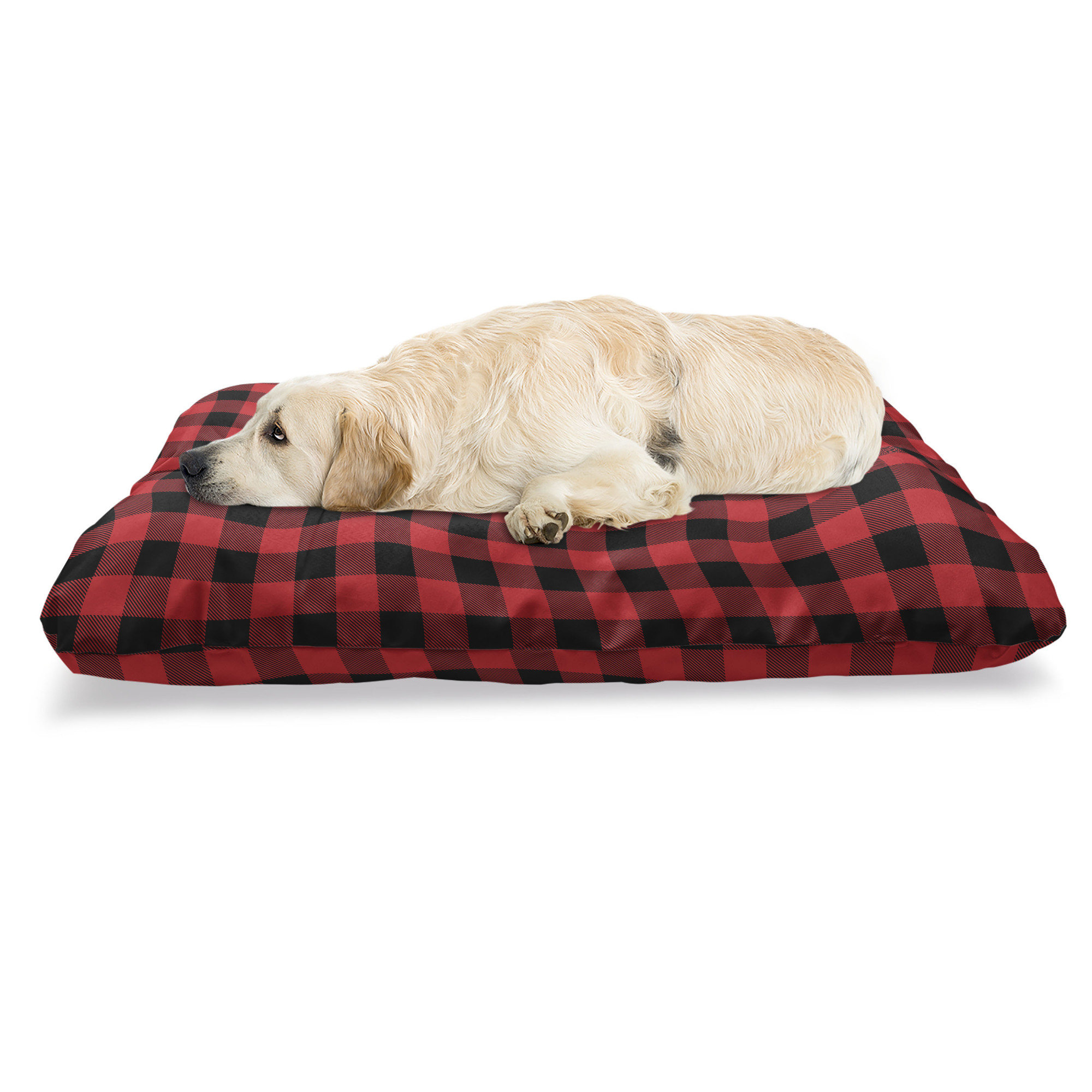 buffalo plaid dog bed