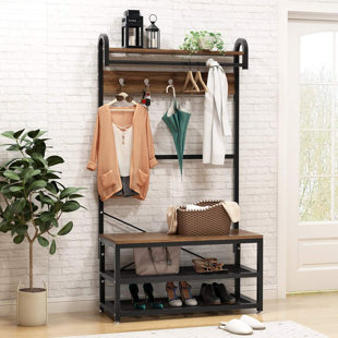 Front Door Bench And Coat Rack Wayfair