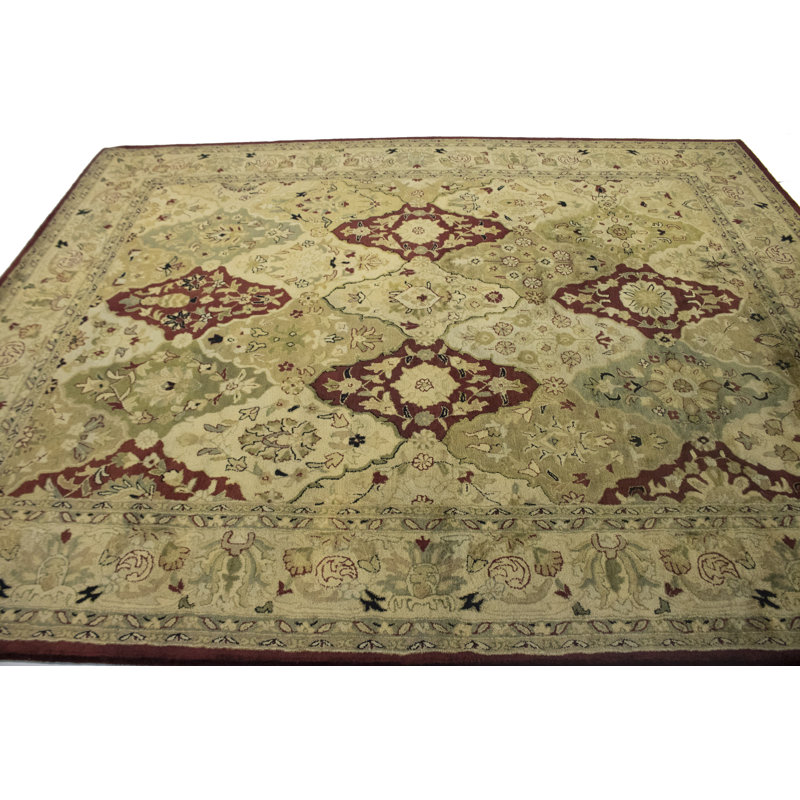 World Menagerie Hada Floral Hand Tufted Wool Beige Area Rug Wayfair