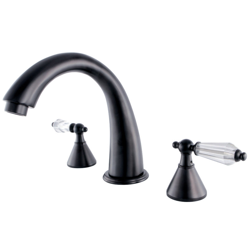 Kingston Brass Wilshire Double Handle Deck Mounted Roman Tub