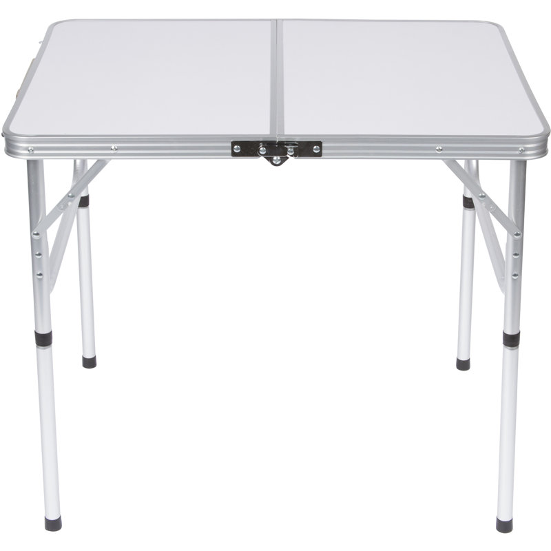 white fold up table and chairs