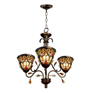 Peony 3-Light Shaded Chandelier