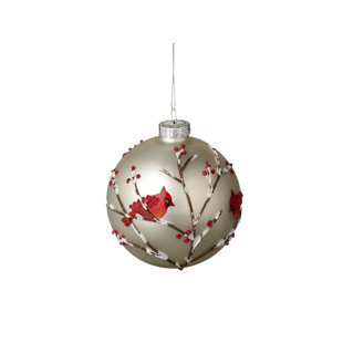 red cardinal ornaments wayfair cardinals christmas decorations