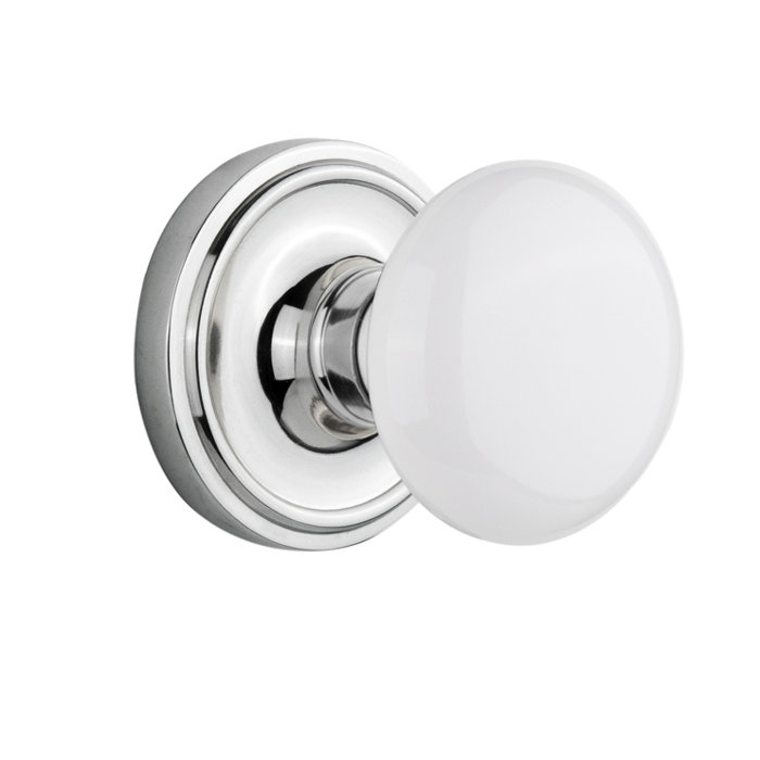 Nostalgic Warehouse White Porcelain Interior Mortise Door Knob