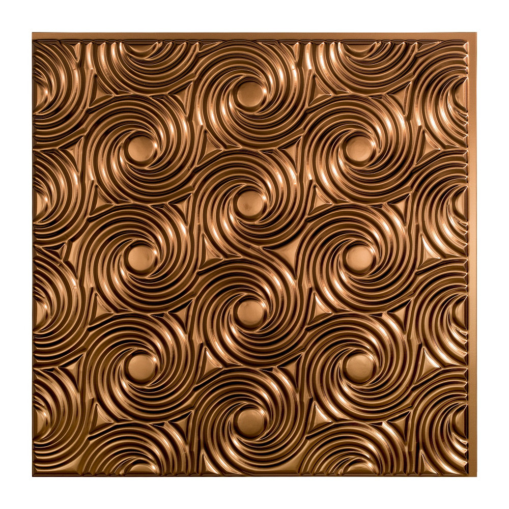 Fasade Cyclone 2 Ft X 2 Ft Glue Up Ceiling Tile In Oil Rubbed