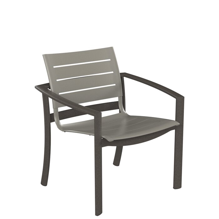 Tropitone Kor Aluminum Slat Patio Dining Chair Wayfair