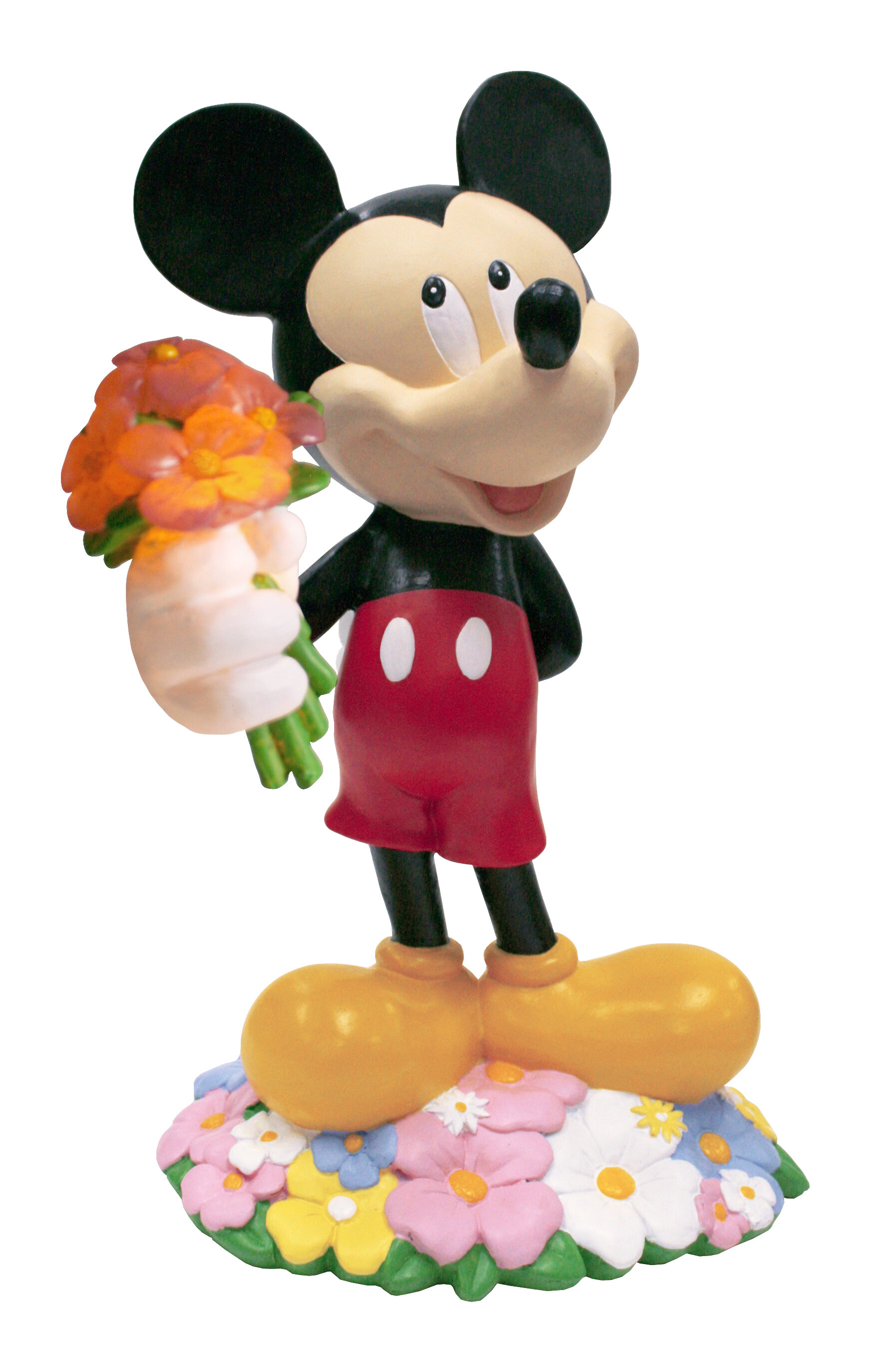 Disney Mickey With Flower Bouquet Solar Statue Reviews Wayfair