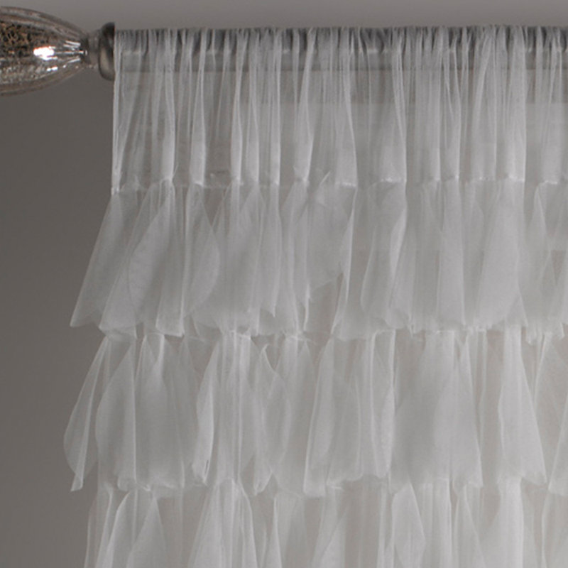 One Allium Way Beasley Solid Semi Sheer Petal Rod Pocket Curtains Drapes Reviews Wayfair