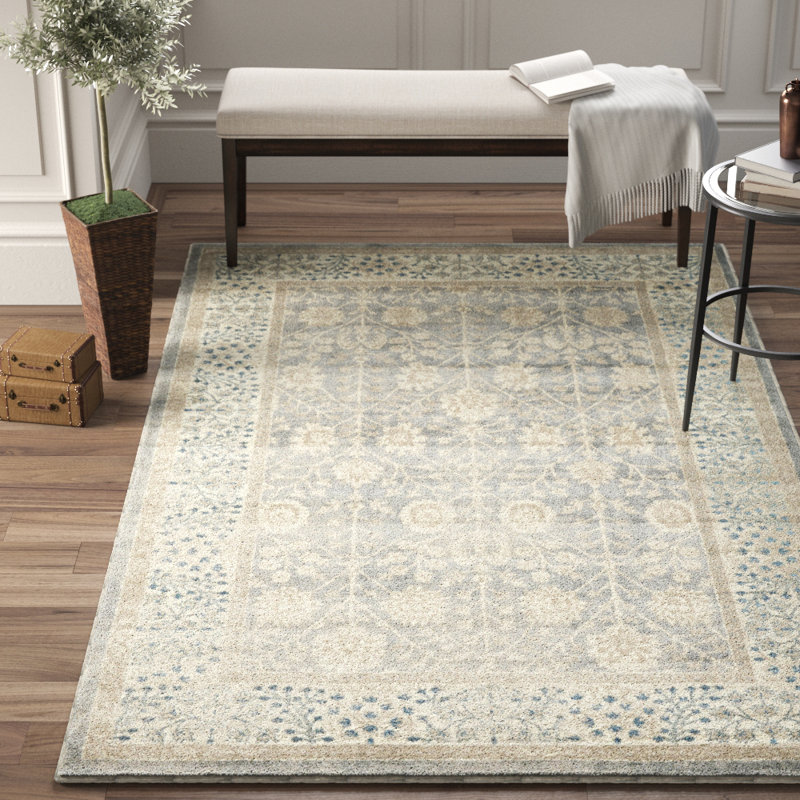 Beachcrest Home Icarus Oriental Gray Ivory Light Blue Area Rug Reviews Wayfair