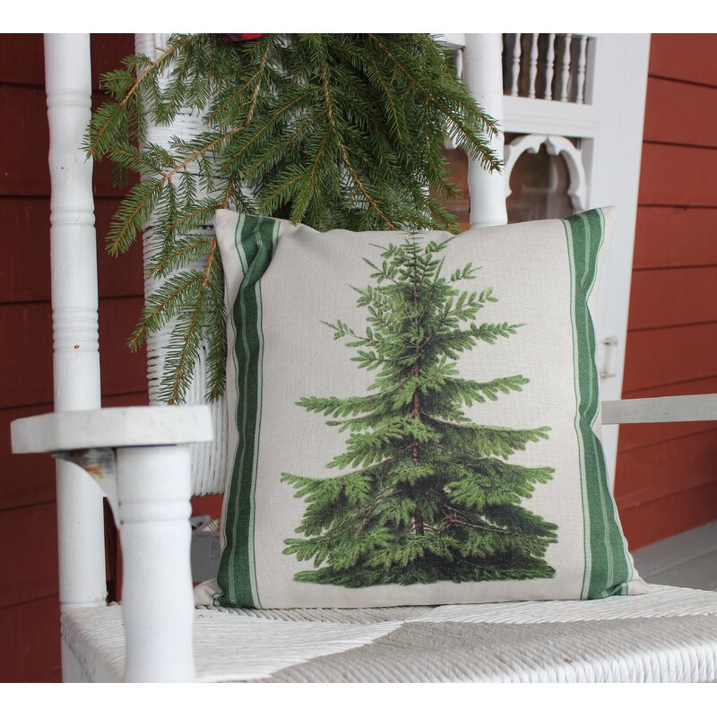 The Holiday Aisle Islas Vintage Pine Tree Throw Pillow Wayfair