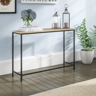 Industrial Entryway Table Sofa Table with 2 Shelves 107x40x75cm Console Table 