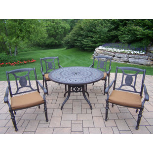 Go to store & view more images Victoria 5 Piece Dining Set with Cushions by Oakland Living