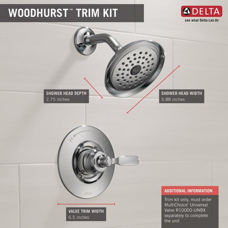 Delta Woodhurst Pressure Balanced Shower Faucet With Touchclean