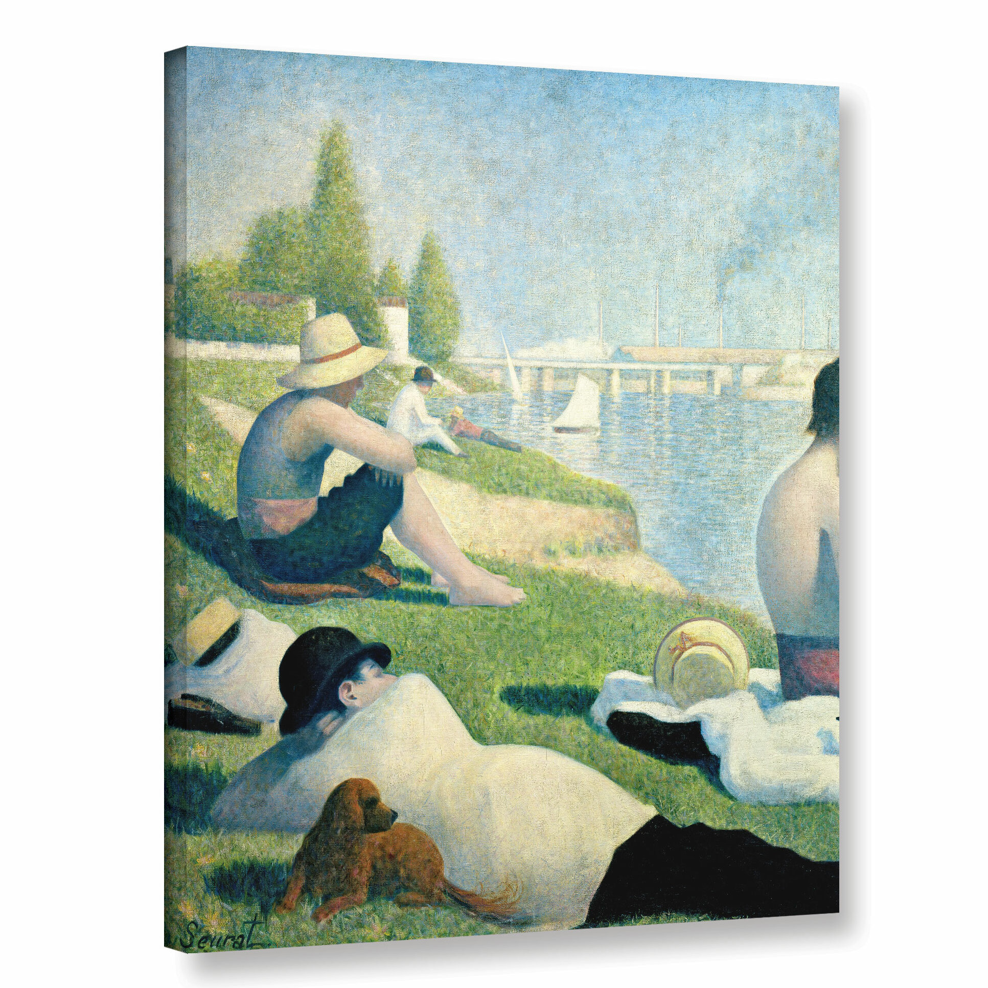 Vault W Artwork Bathers At Asnieres by Georges Seurat - Print on Canvas ...