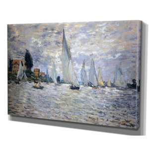 'Boats Regatta' by Claude Monet Framed Painting Print