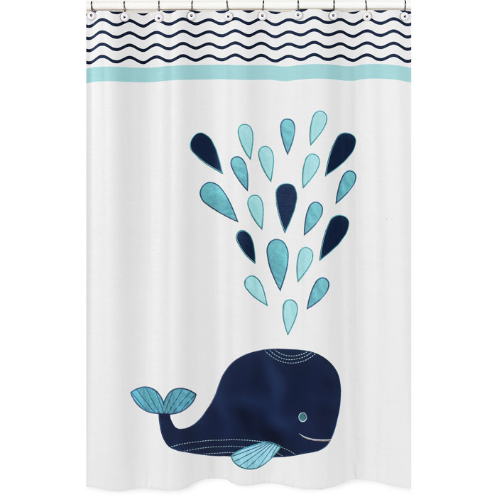 Sweet Jojo Designs Whale Single Shower Curtain Reviews Wayfair Ca