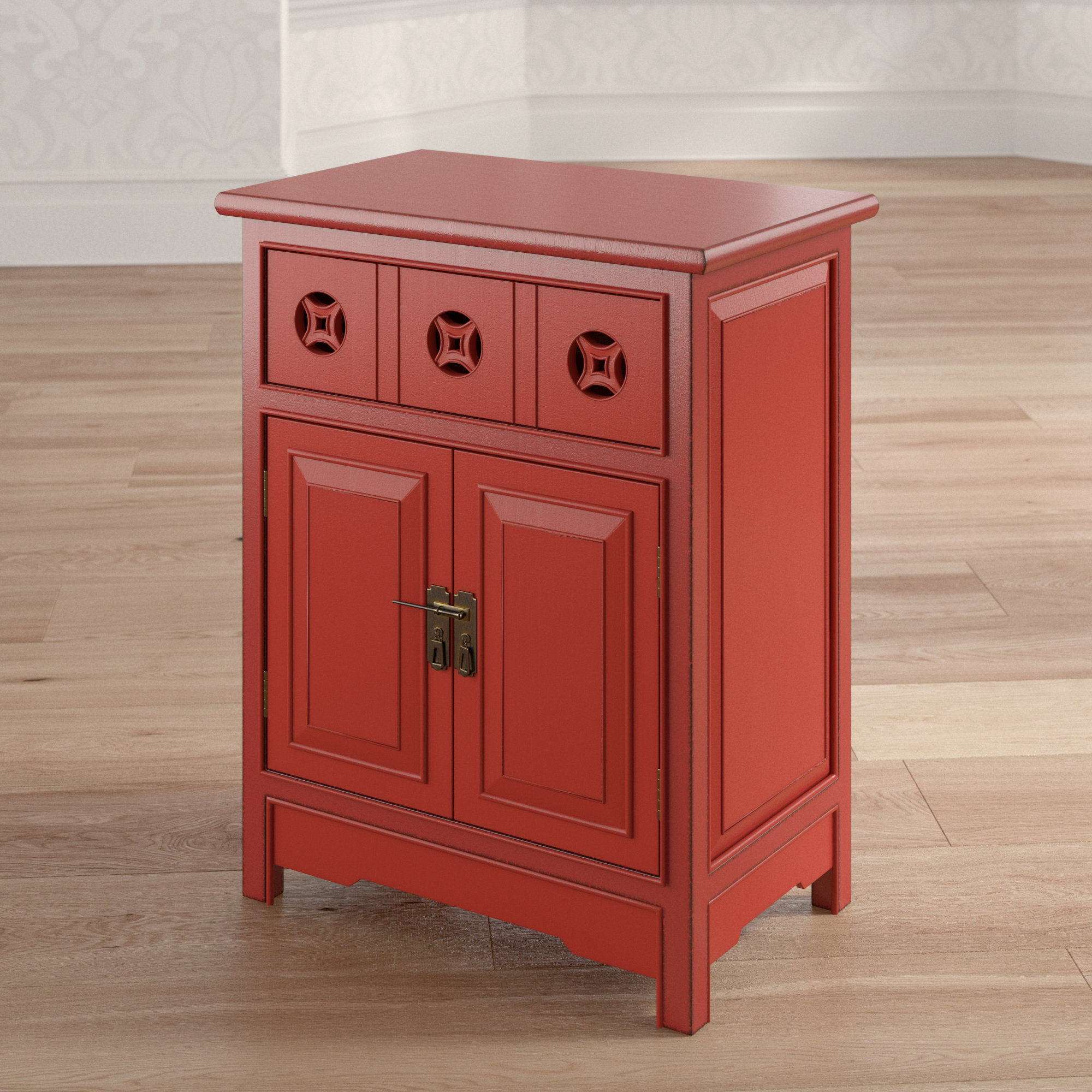 World Menagerie Lamberta Wooden 2 Doors Accent Cabinet Reviews