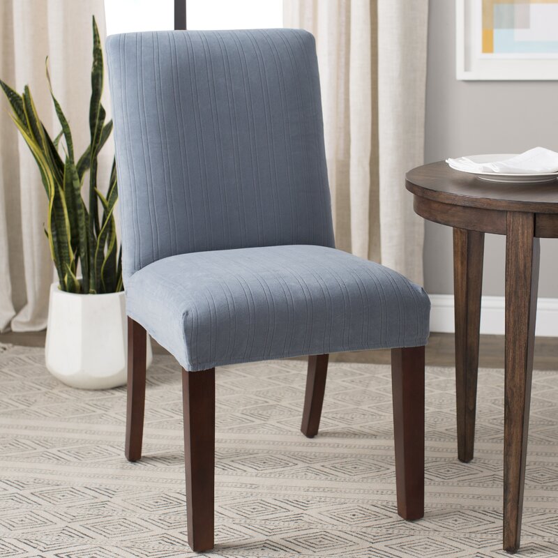 Sure Fit Stretch Pinstripe Box Cushion Dining Chair Slipcover